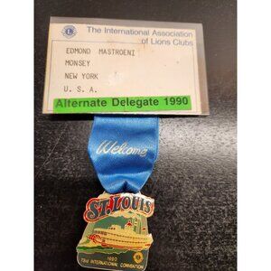 Lions Club International Conv. Alternate Delegate 1990 St. Louis Pin Badge